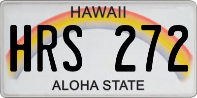 HI license plate HRS272