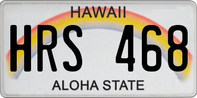 HI license plate HRS468