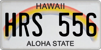 HI license plate HRS556