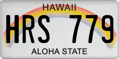 HI license plate HRS779