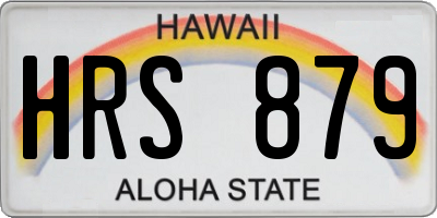 HI license plate HRS879