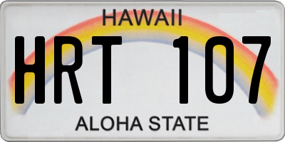 HI license plate HRT107