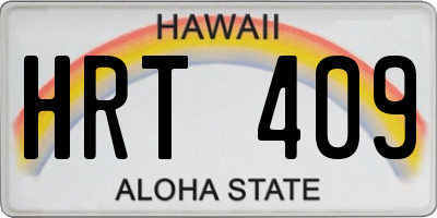 HI license plate HRT409
