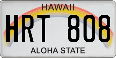 HI license plate HRT808