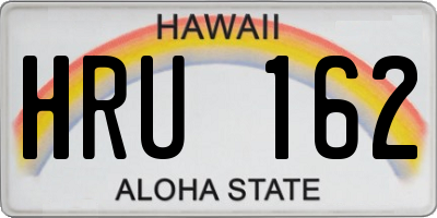 HI license plate HRU162