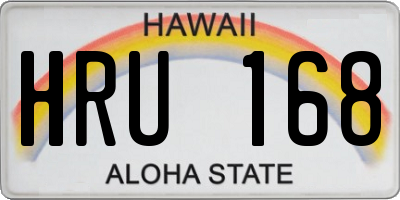 HI license plate HRU168