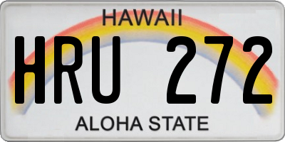 HI license plate HRU272
