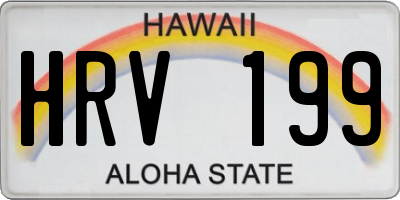 HI license plate HRV199