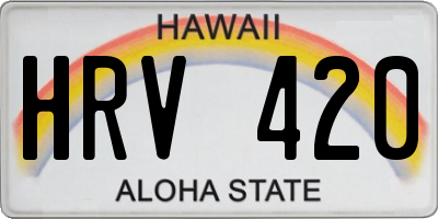 HI license plate HRV420