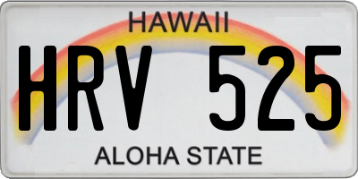 HI license plate HRV525