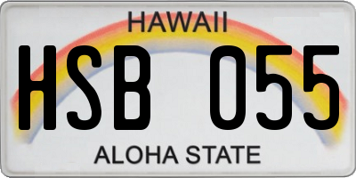 HI license plate HSB055