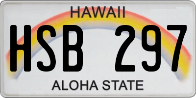 HI license plate HSB297