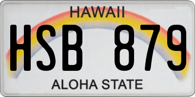 HI license plate HSB879