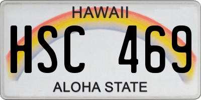 HI license plate HSC469