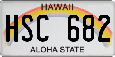 HI license plate HSC682