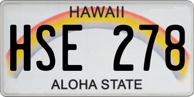 HI license plate HSE278