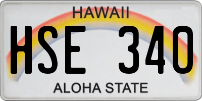 HI license plate HSE340