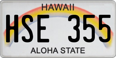 HI license plate HSE355