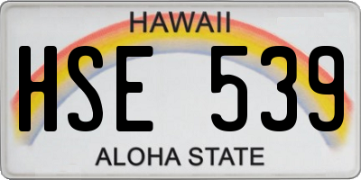 HI license plate HSE539