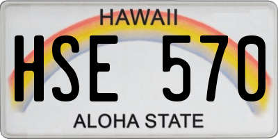 HI license plate HSE570