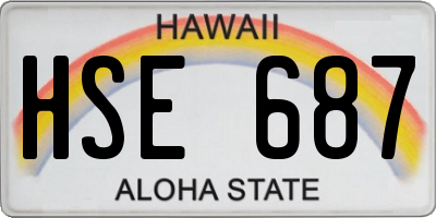 HI license plate HSE687