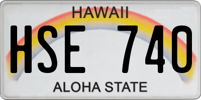 HI license plate HSE740