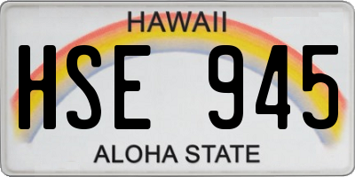 HI license plate HSE945