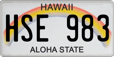 HI license plate HSE983