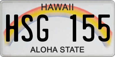 HI license plate HSG155