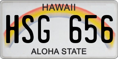 HI license plate HSG656