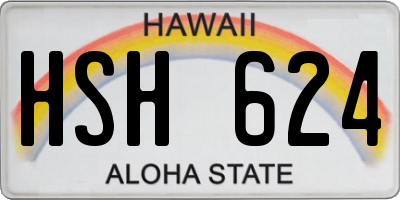HI license plate HSH624