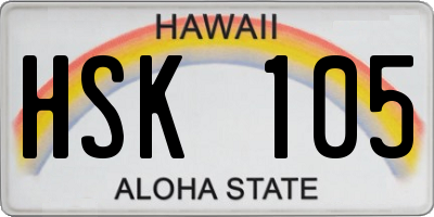 HI license plate HSK105