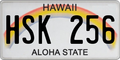 HI license plate HSK256