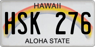 HI license plate HSK276