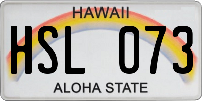 HI license plate HSL073
