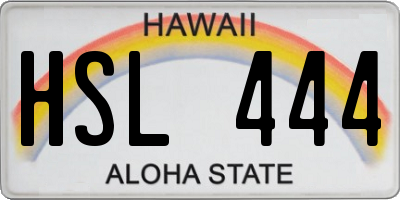 HI license plate HSL444