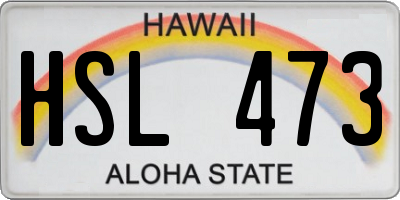 HI license plate HSL473