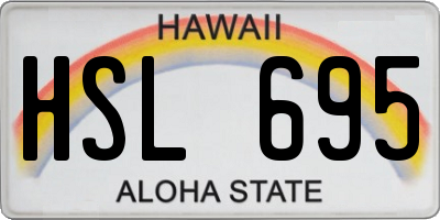 HI license plate HSL695