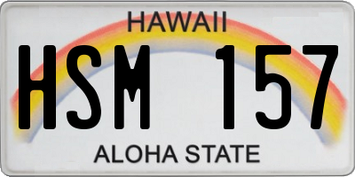 HI license plate HSM157