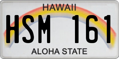HI license plate HSM161