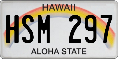 HI license plate HSM297