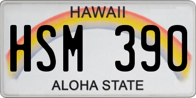 HI license plate HSM390