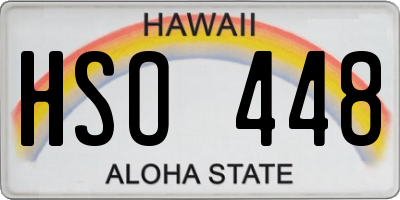 HI license plate HSO448