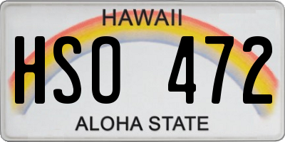 HI license plate HSO472