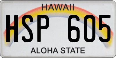HI license plate HSP605