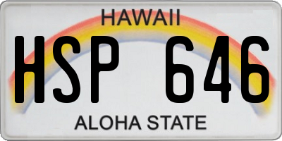 HI license plate HSP646