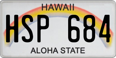 HI license plate HSP684
