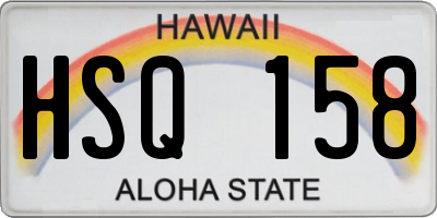 HI license plate HSQ158