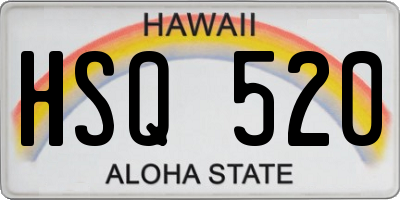 HI license plate HSQ520