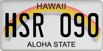 HI license plate HSR090